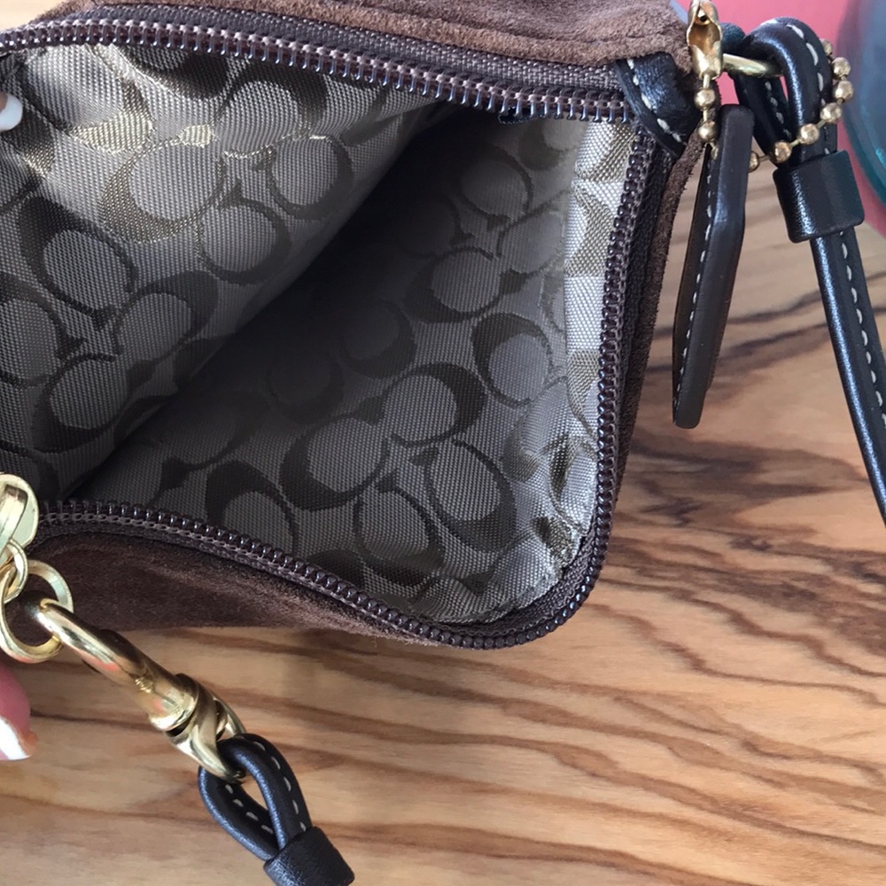 Coach Suede Wristlet - Picture 5 of 5